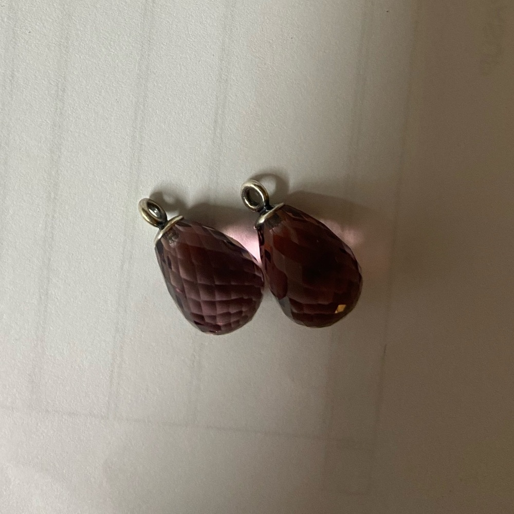 Beautiful amethyst colored Pandora drops